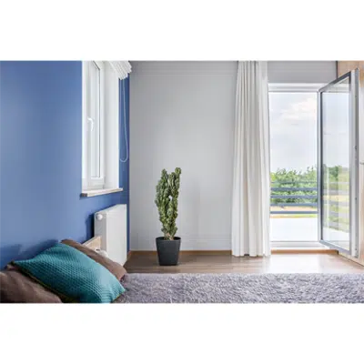 billede til Single PVC French Door With Roller Shutter - Block frame installation - A70 range