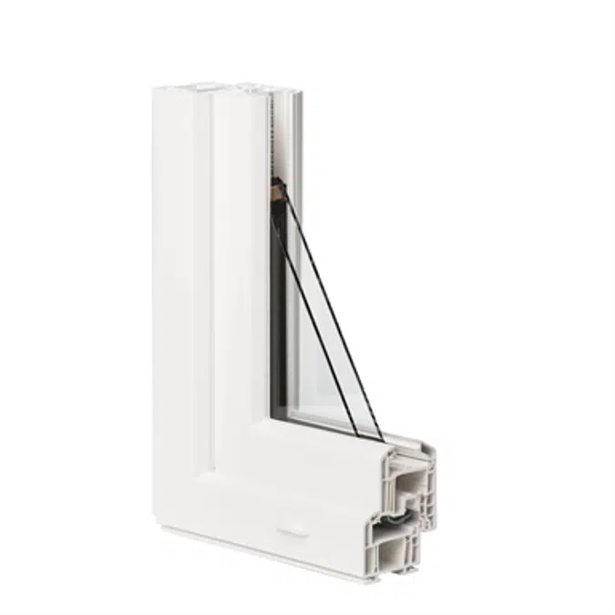 Porte-fenêtre PVC 1 vantail A70 pose en neuf avec option coffre volet