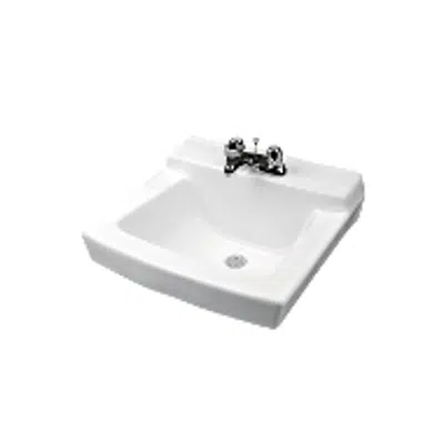 Hayes Wall Hung Lavatory,20" Width x 18" Depth x 10 1/2" Height, 4" Centers için görüntü