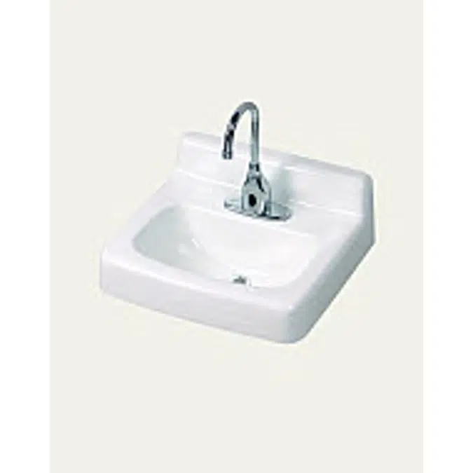 Cast Iron Wall Hung Lavatory, 20" Width x 18" Depth x 11" Height, 1 Hole, 4" Centers or 8" Centers