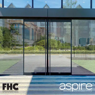 изображение для FHC Aspire Glass Entrance Door 4" Top 4" Bottom Door Rail 