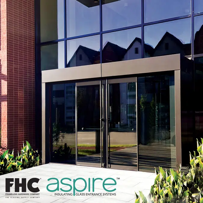 FHC Aspire Glass Entrance Door 4" Top 4" Bottom Door Rail 