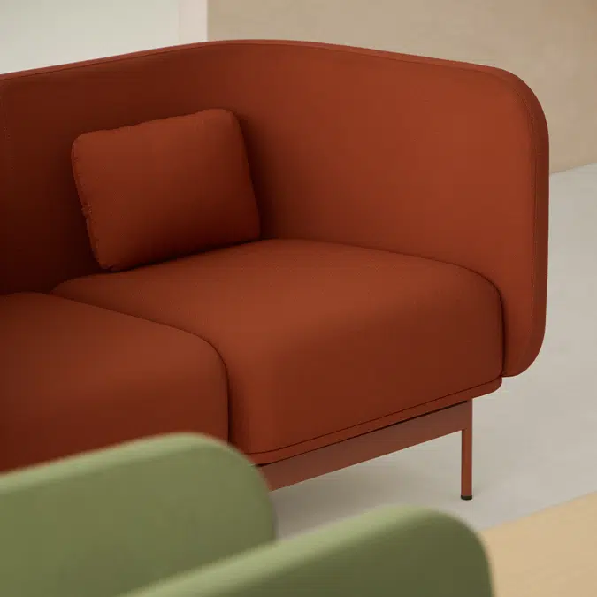 Split upholstered sofas