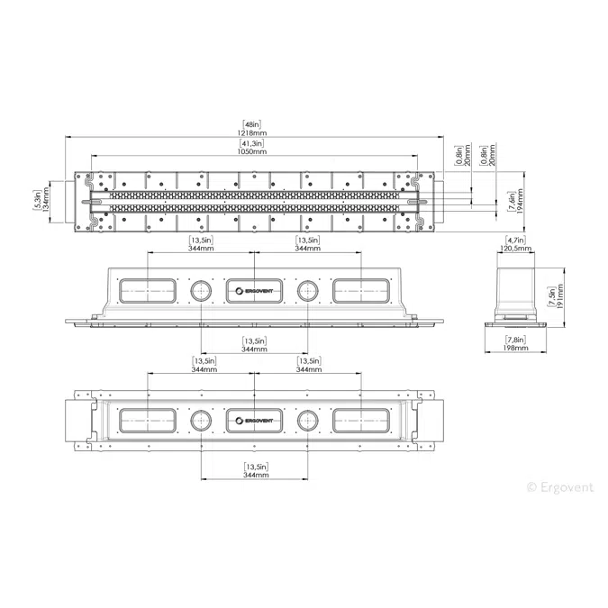 LINEO PRO CONDI 125 mm 2 ranuras difusor