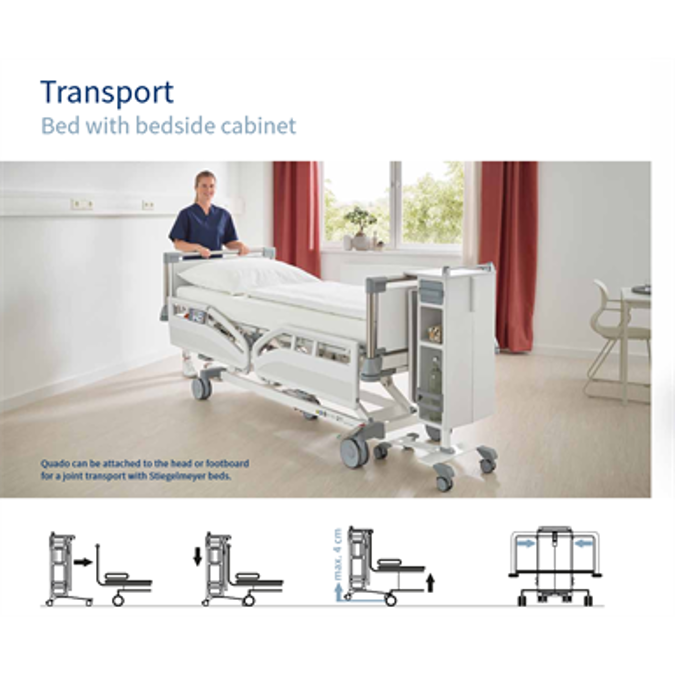 Mobile bedside cabinet - Quado