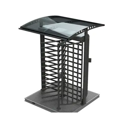 bild för AG-30-T - Portable Single Turnstile with Arched Plexiglass Canopy