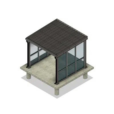 Immagine per Enclosed Glass Turnstile Canopy