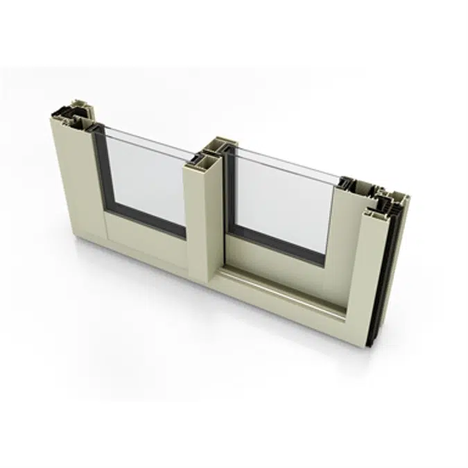 Double sliding window aluminium