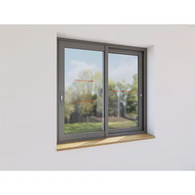 billede til Double sliding window aluminium