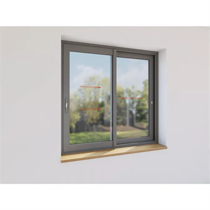 Double sliding window aluminium