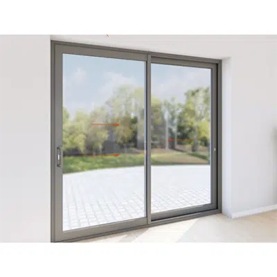 Image pour Porte-fenêtre coulissant 2 vantaux aluminium