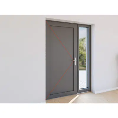 double entrance door aluminium
