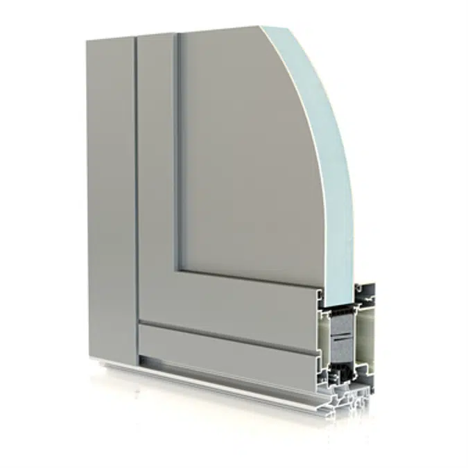 Double entrance door aluminium