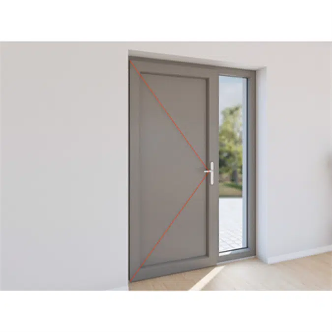 Double entrance door PVC