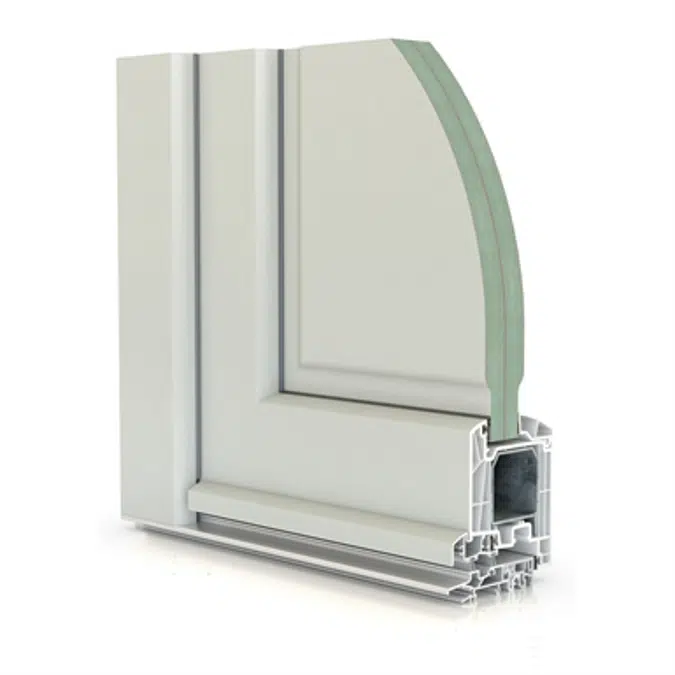 Double entrance door PVC