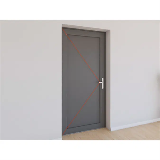 Single entrance door aluminium