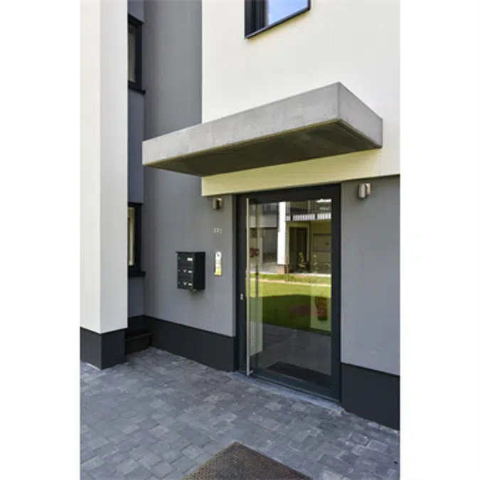 Single entrance door aluminium