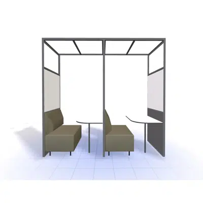 Image for 4T - H2400 - Single W900 Bank Booth, Wall X2