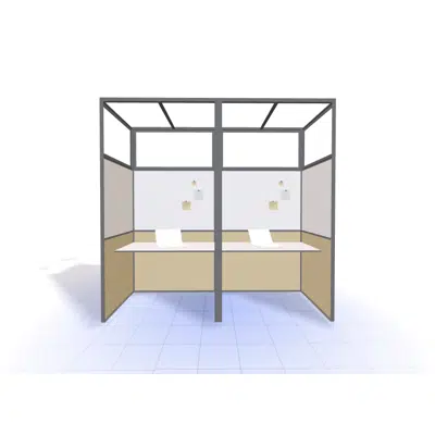 Image for 4T - H2400 - W900 Desk Booth, Freestanding X2