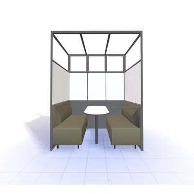 Image for 4T - H2400 - Double W1200 Bank Booth, Freestanding X1