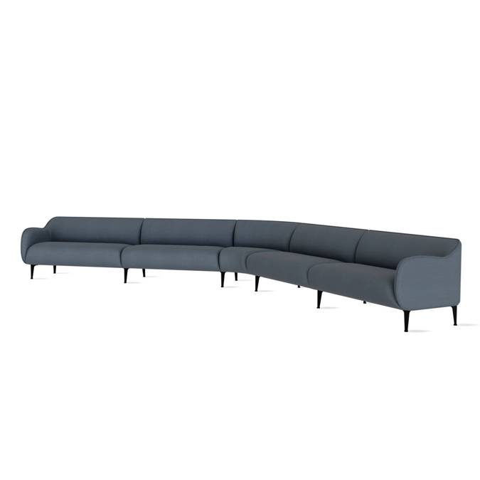 BIM objects Free download! Ekko Sofa Modular, wmetal legs Config 9