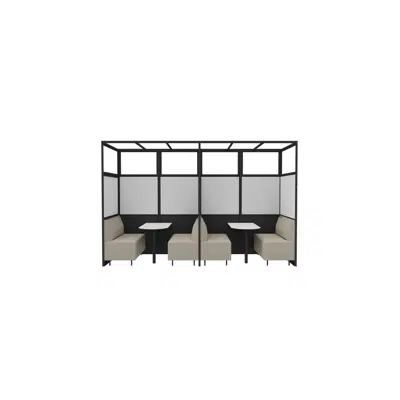Image for 4T - H2400 - Double W1200 Bank Booth, Freestanding X2