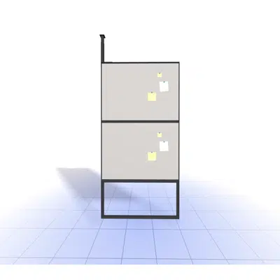 4T - H2400 - W1200 - Ceiling Mounted Wall Unit X1 with Pinboard图像