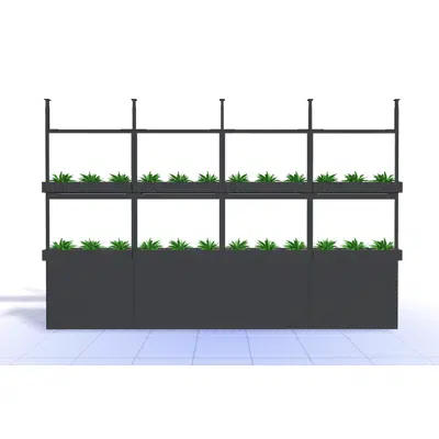 Image for 4T - H2700 - W1200 - Ceiling Mounted Wall Unit X4 with Plant Boxes 