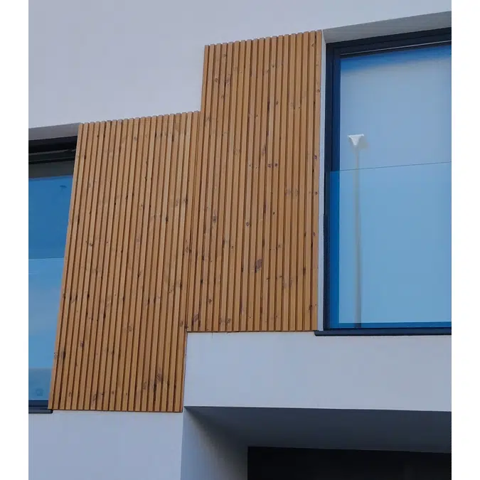 Exterior Cladding System - Pine wood for façade, 140x28 mm