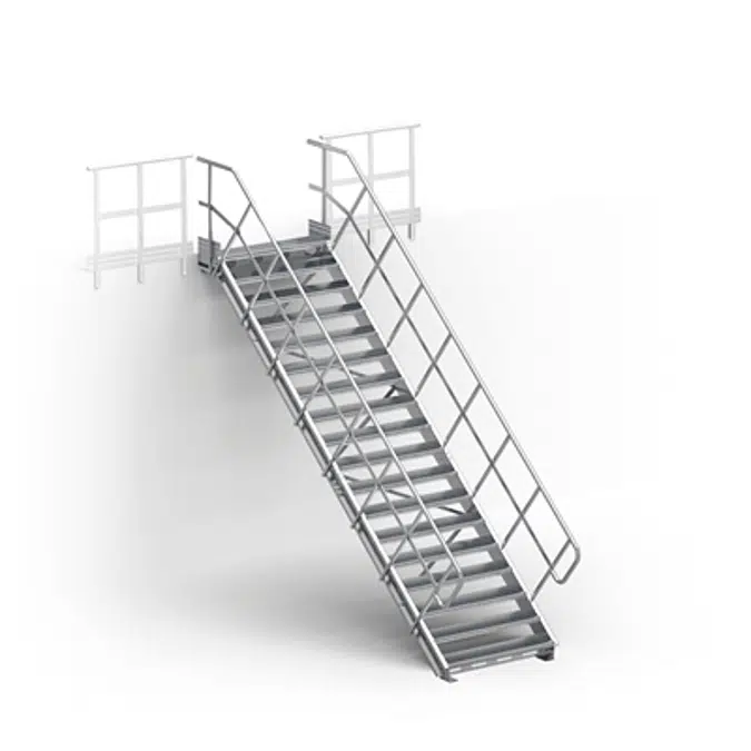 Linea – straight stairs without landing for industry by TLC