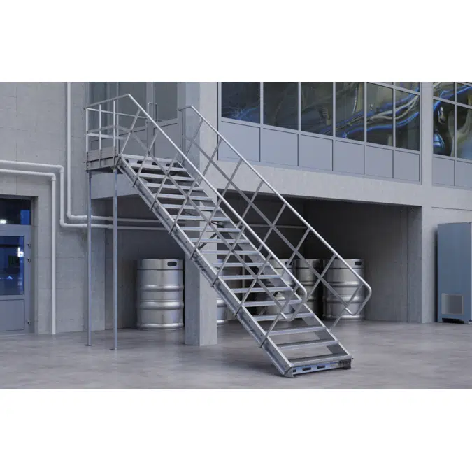 Linea - straight stairs for industry by TLC