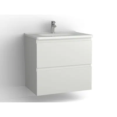 Image for Flow bathroom cabinet with washbasin 750 2 drawers, single finish