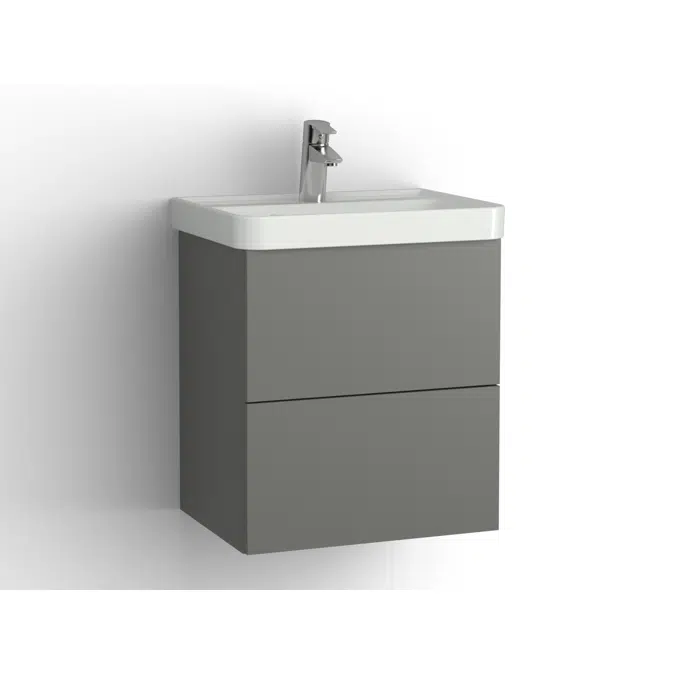 Mezzo bathroom cabinet with washbasin 530 drawers, single finish