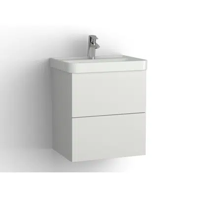 画像 Mezzo bathroom cabinet with washbasin 530 drawers, single finish