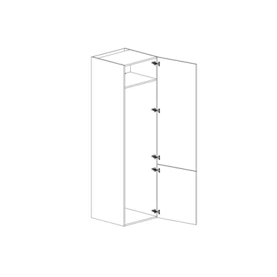 imagem para High cabinet height 2100mm with opening 1780mm two doors