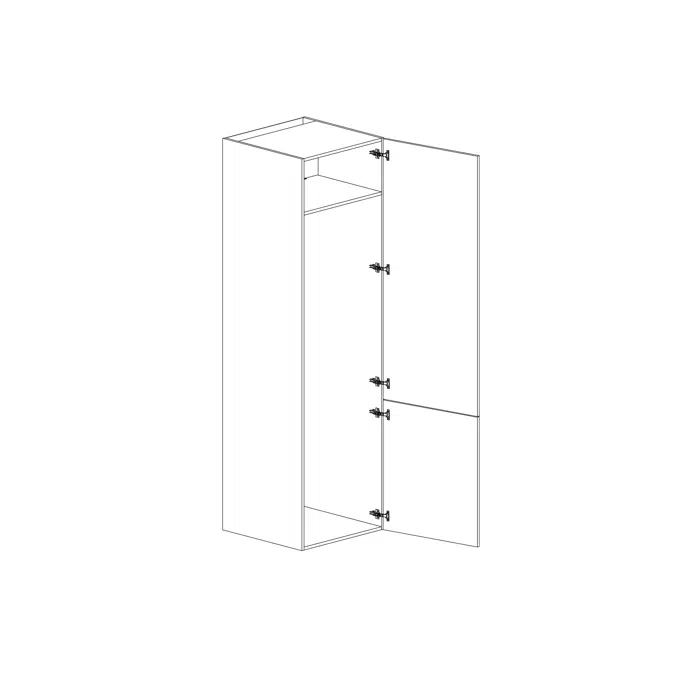 High cabinet height 2100mm with opening 1780mm two doors