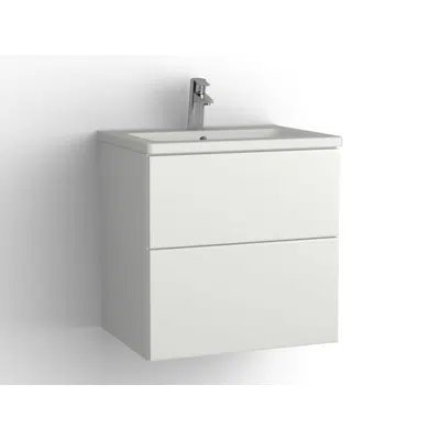 Free bathroom cabinet with washbasin 615 drawers, single finish 이미지