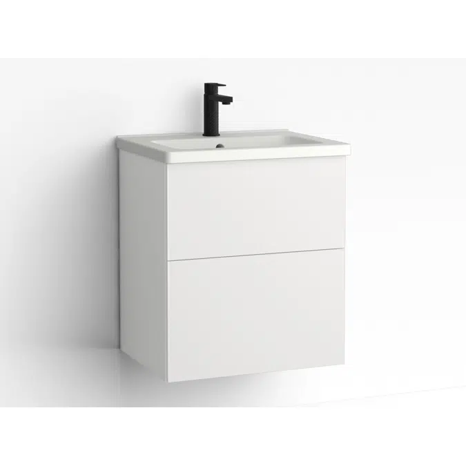 Free bathroom cabinet with washbasin 515 drawers, single finish