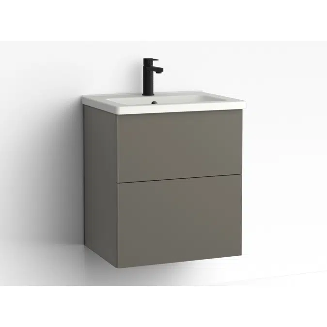 Free bathroom cabinet with washbasin 515 drawers, single finish