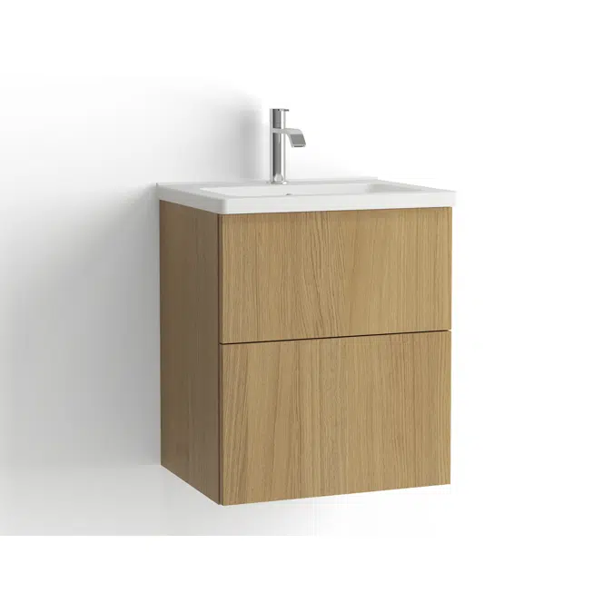 Free bathroom cabinet with washbasin 515 drawers, single finish