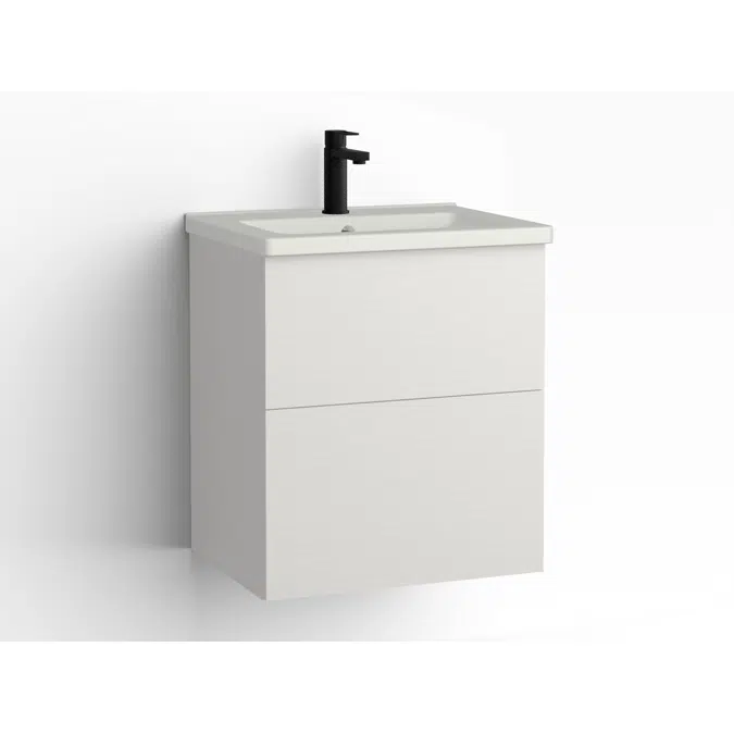 Free bathroom cabinet with washbasin 515 drawers, single finish