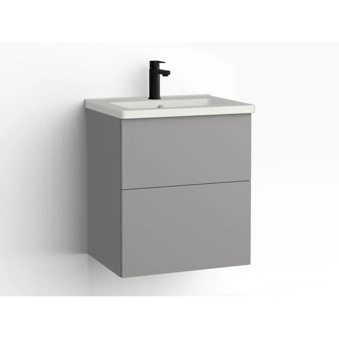 Free bathroom cabinet with washbasin 515 drawers, single finish