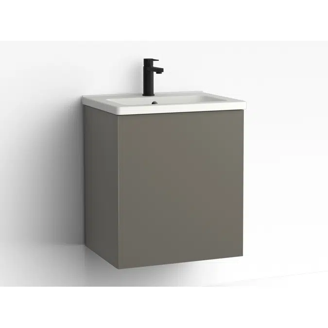 Free bathroom cabinet with washbasin 515 door, single finish