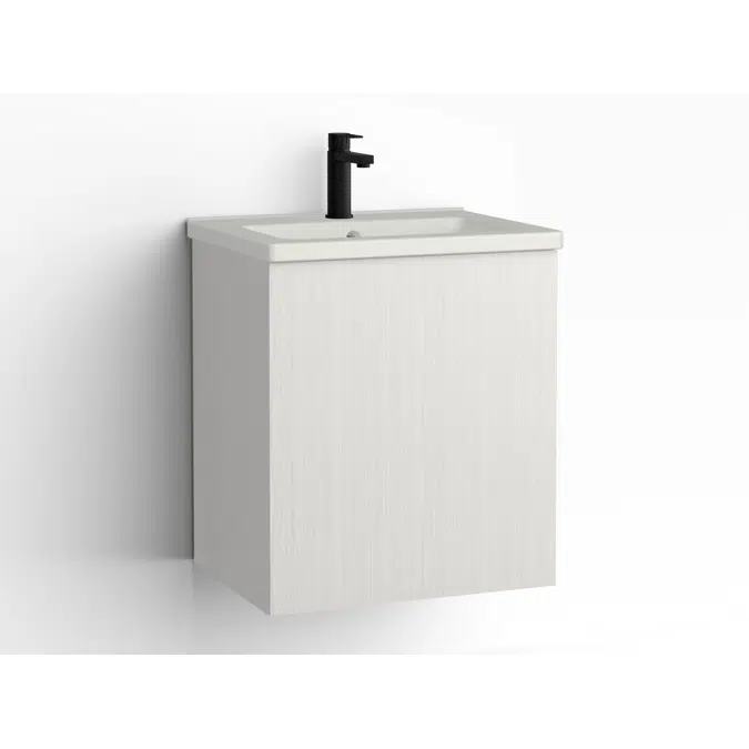 Free bathroom cabinet with washbasin 515 door, single finish