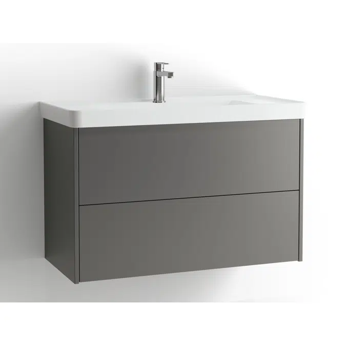 Mezzo Frame bathroom cabinet with washbasin 930 drawers, single finish