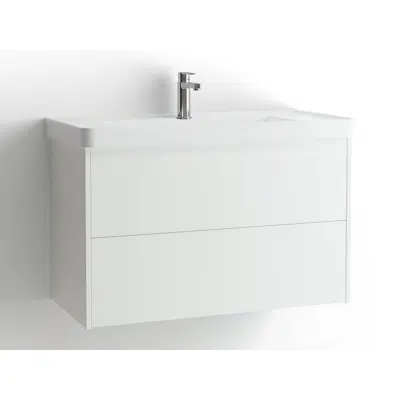 Image pour Mezzo Frame bathroom cabinet with washbasin 930 drawers, single finish