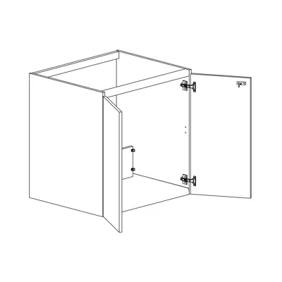 Image for Base cabinet for sink with retracted 460 bottom, door 700mm