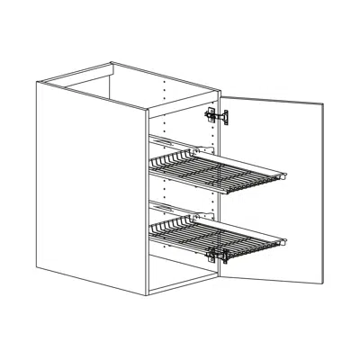 imagem para Base cabinet for pots with two grid shelves 400mm