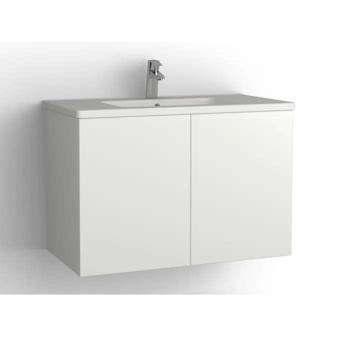 Free bathroom cabinet with washbasin 915 door, single finish