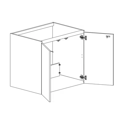 Image for Base cabinet for sink with retracted 460 bottom, door 800mm